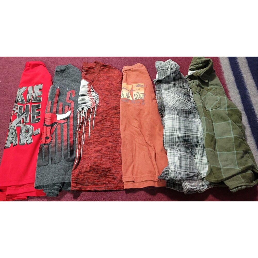 Lot Of Boys Long Sleeve Shirts Size Small Fall Winter